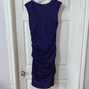 Le Chateau Elegant Purple Midi Dress